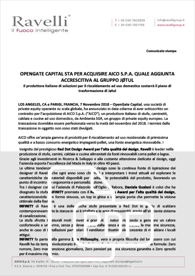OpenGate Capital acquisisce AICO